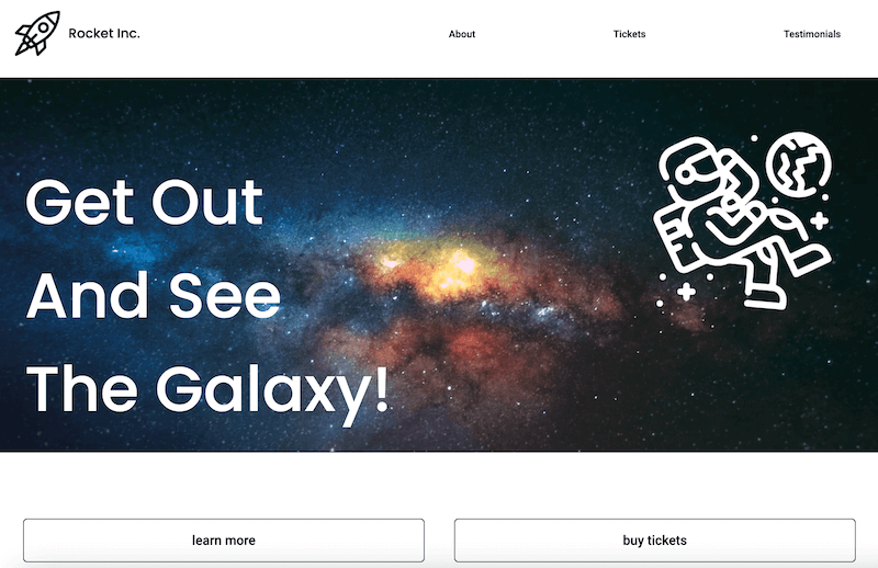 an image of the rocketinc webpage